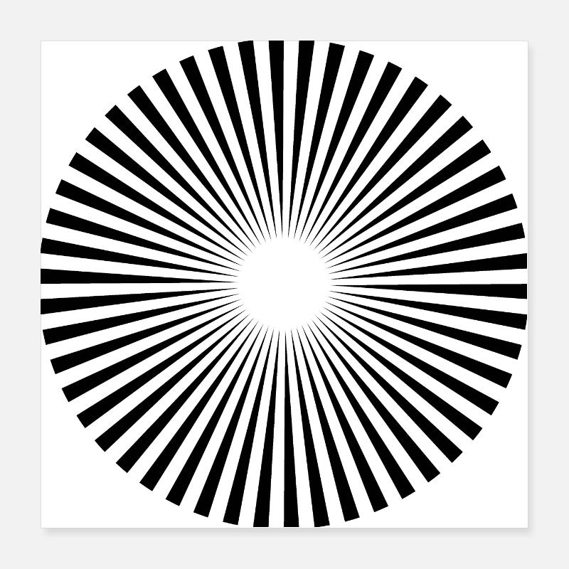 Illusion Optische Täuschung Muster Geometrie Poster 40x40 cm