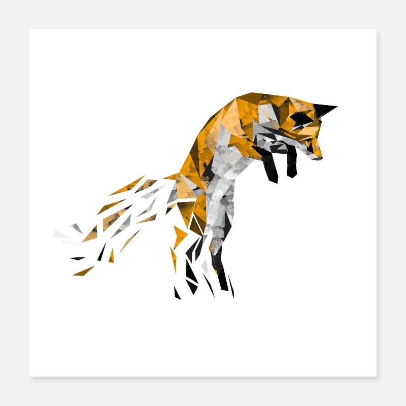 Fox Poster 16" x 16" (40x40 cm)