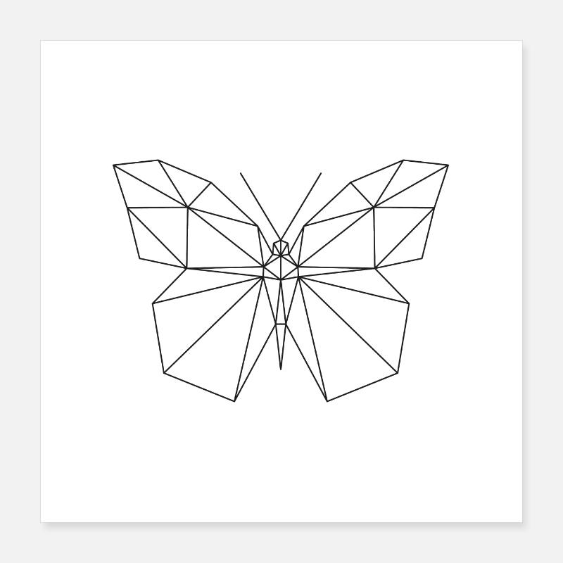 Schmetterling Polygon Poster 40x40 cm