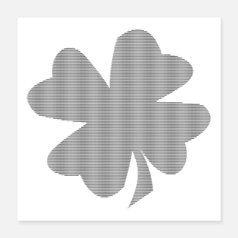 ASCII Cloverleaf Poster 16" x 16" (40x40 cm)