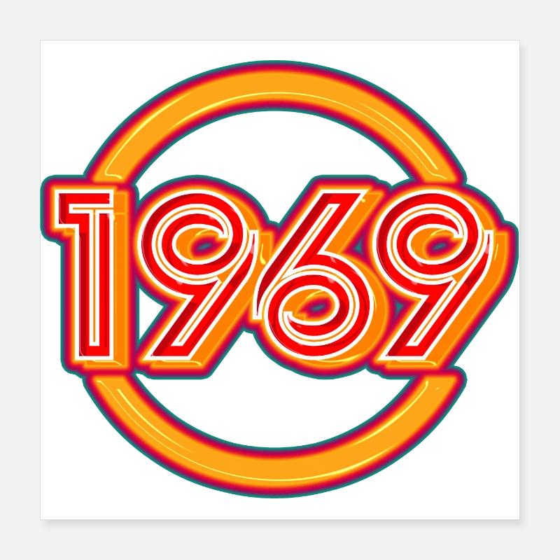 1969 année de naissance Poster 40 x 40 cm