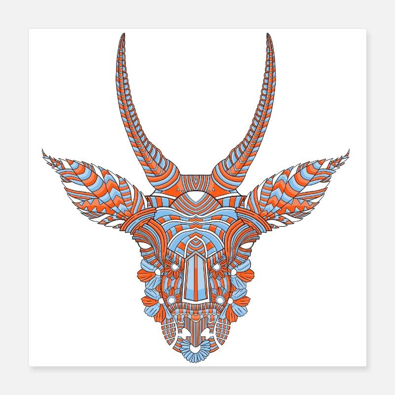 Geometric stag Poster 16" x 16" (40x40 cm)