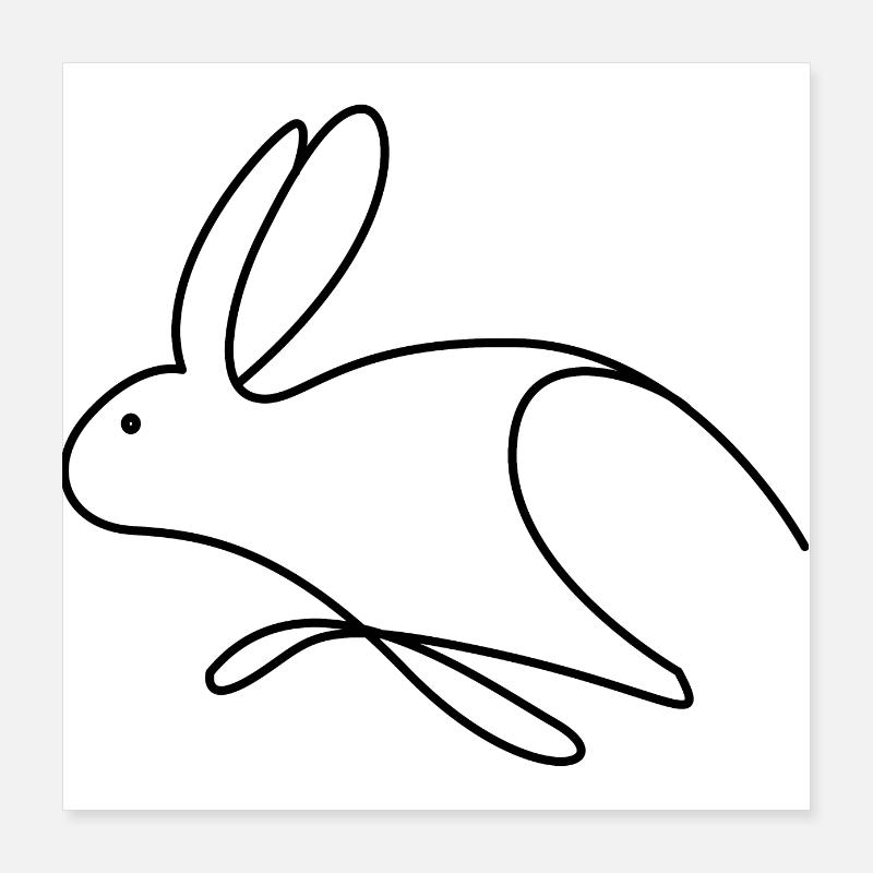 Lapin Poster 40 x 40 cm