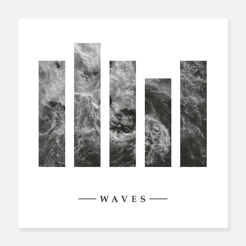 waves Poster 40x40 cm