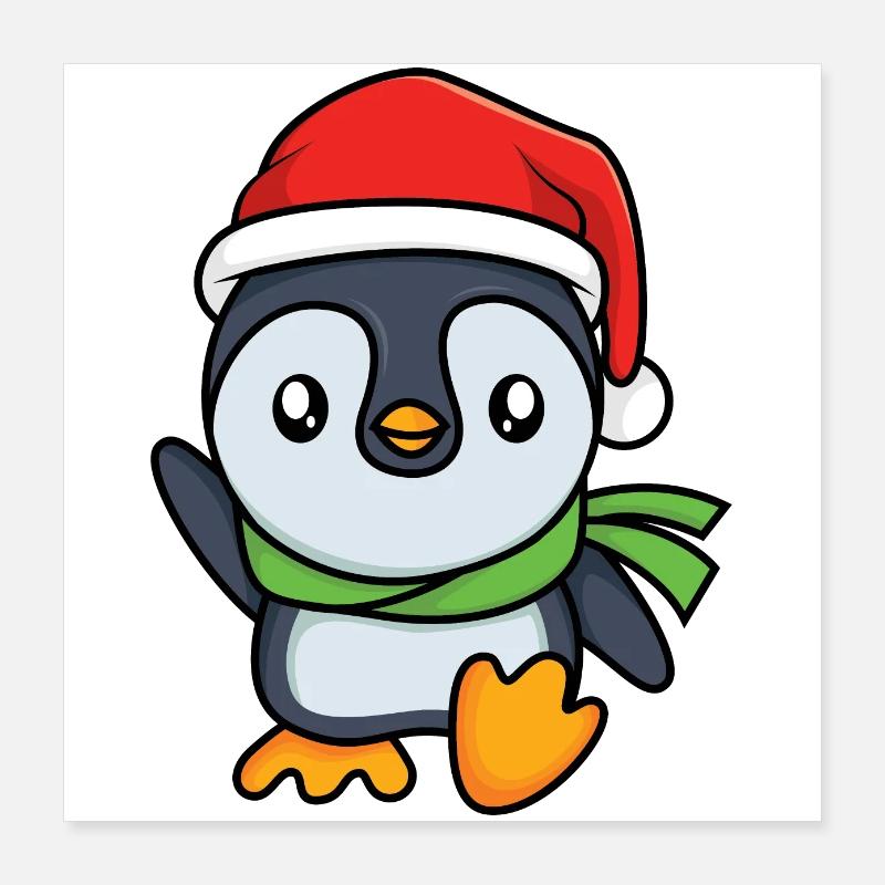 Penguin Noël Poster 40 x 40 cm