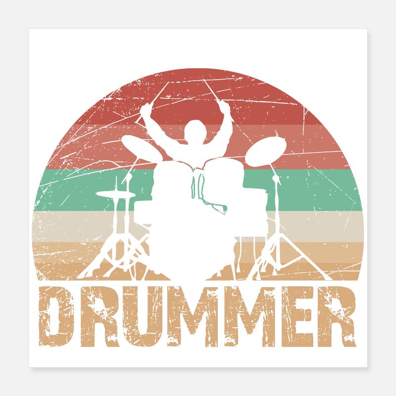 BATTEUR Poster 40 x 40 cm