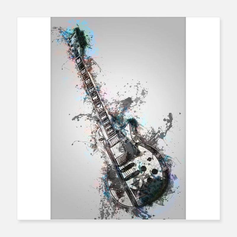Gitarre Poster 40x40 cm