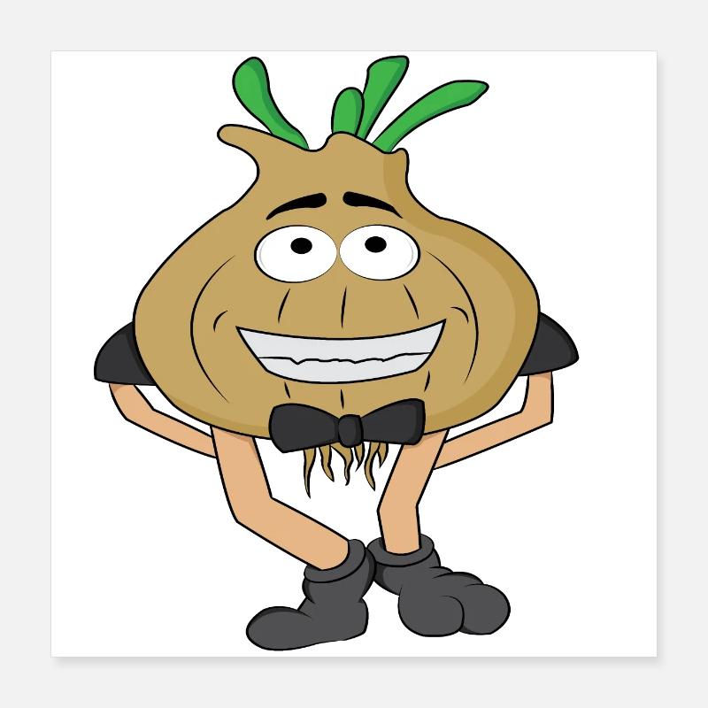 Oignon et ses inconvénients Poster 40 x 40 cm