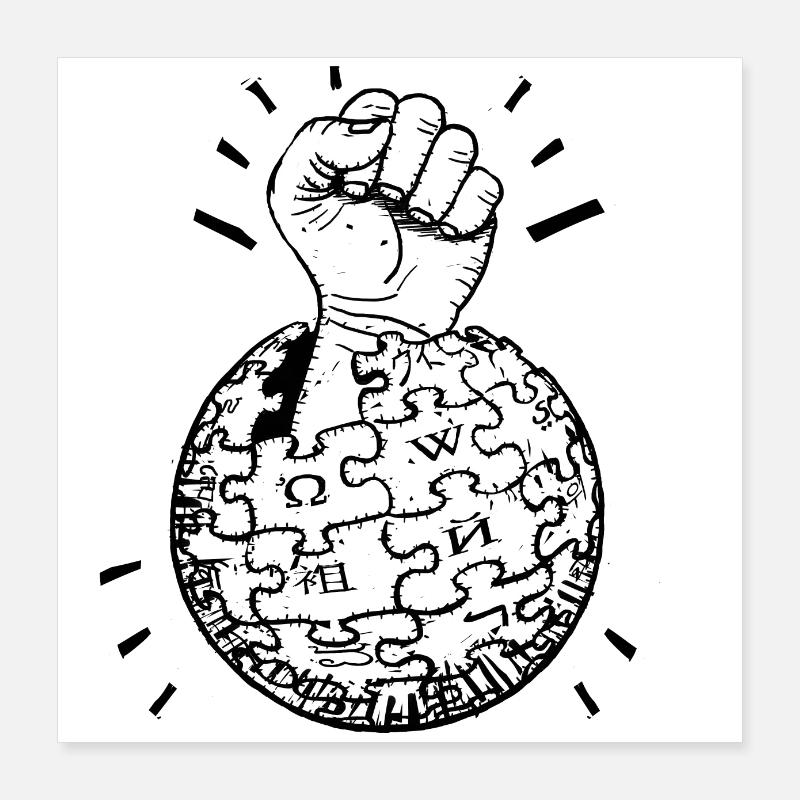 Wiki, Encyclopédie Poster 40 x 40 cm