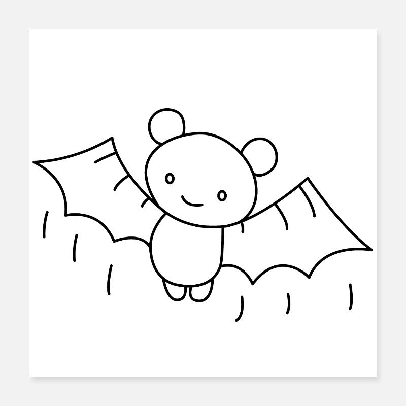 bat Poster 16" x 16" (40x40 cm)