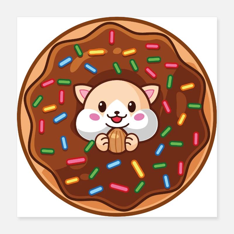Donut Hamster par moodrush Poster 40 x 40 cm