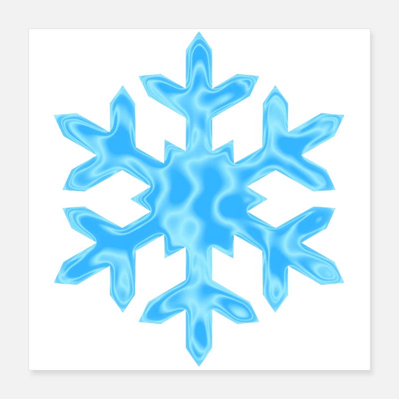 Snowflake with pattern - christmas Poster 16" x 16" (40x40 cm)