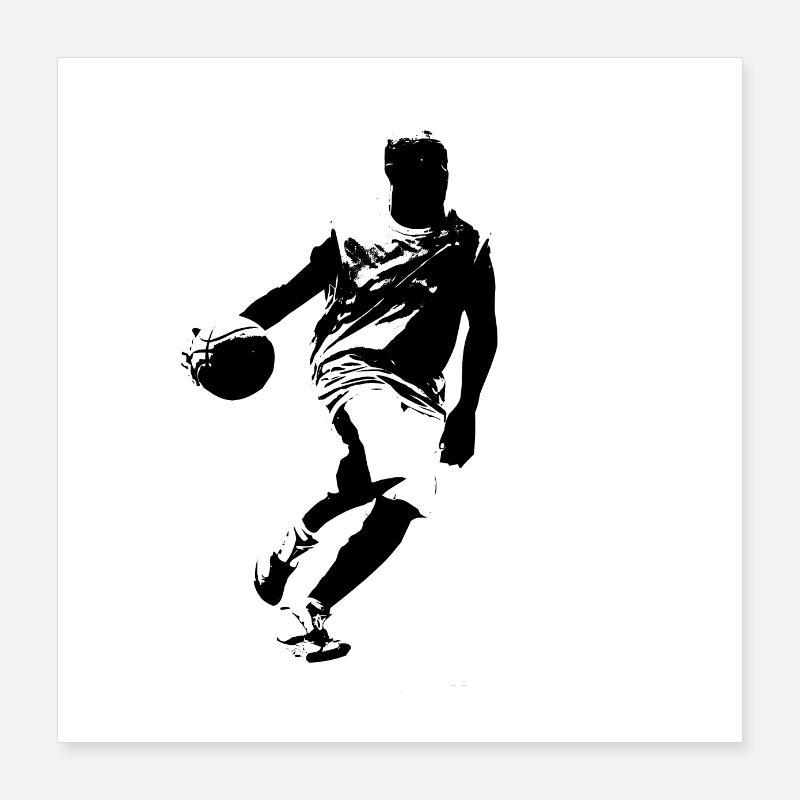 Basketteur Poster 40x40 cm