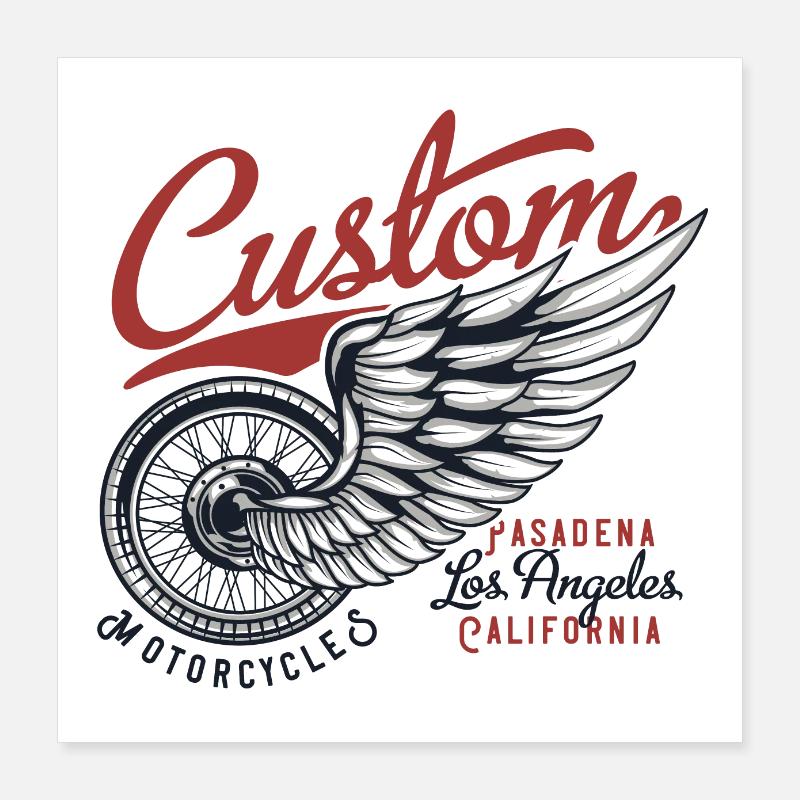 1709 Motorcycle 2 Poster 40 x 40 cm