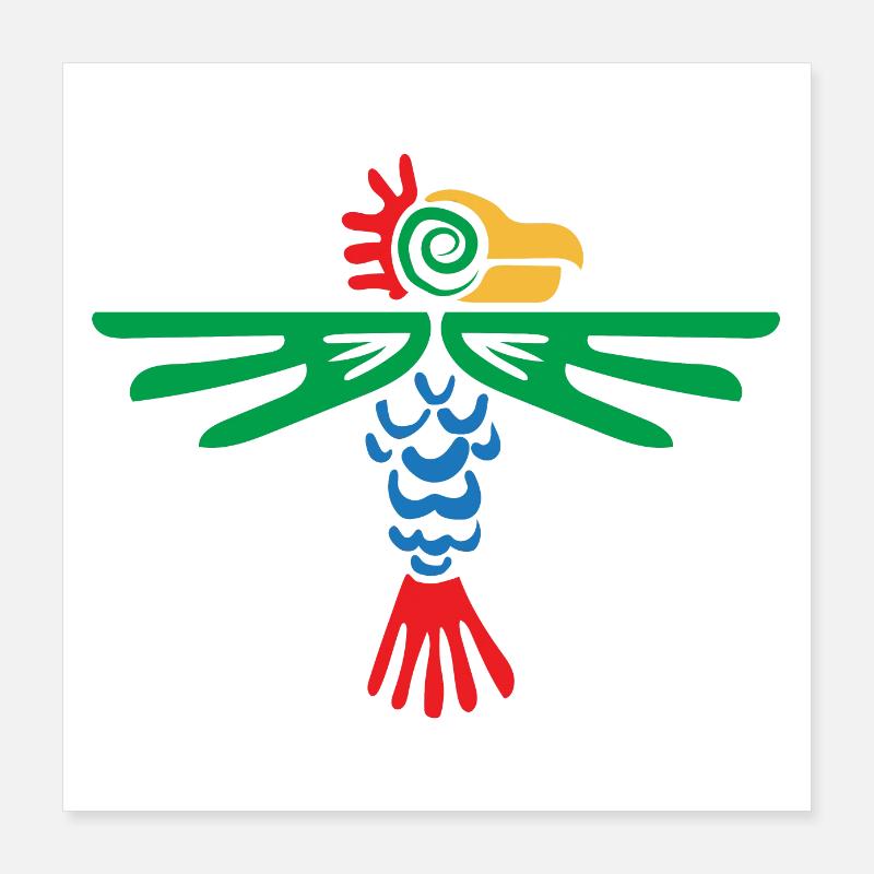 Aztec symbol eagle tribal design gift idea Poster 16" x 16" (40x40 cm)