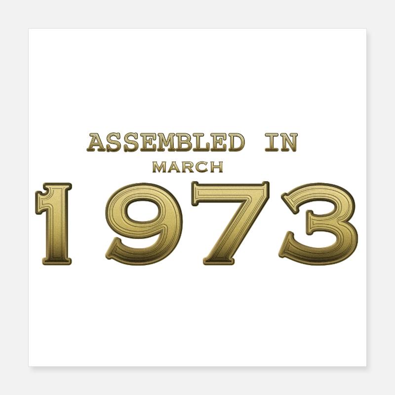 Assemblé en mars 1973 Poster 40 x 40 cm