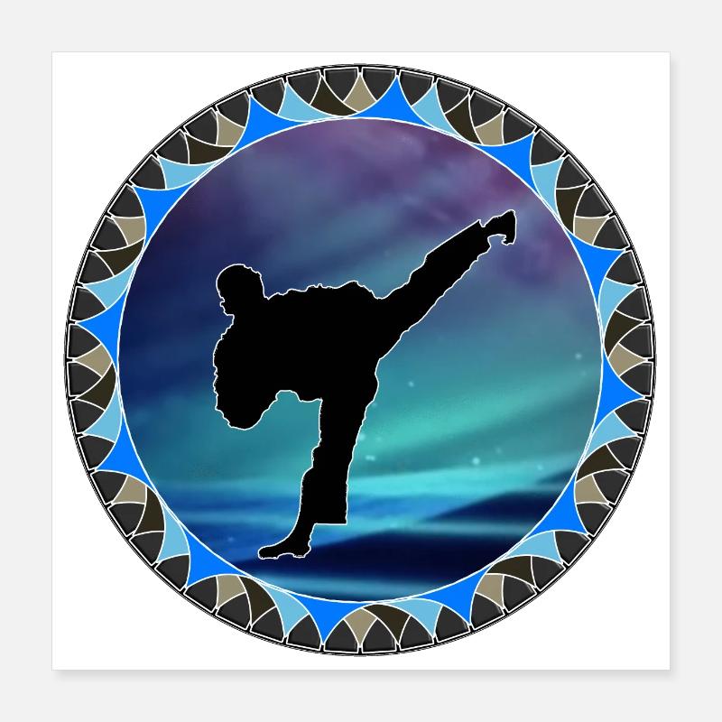 Karate, Dein Statement, Symbol geistigen Wachstums Poster 40x40 cm