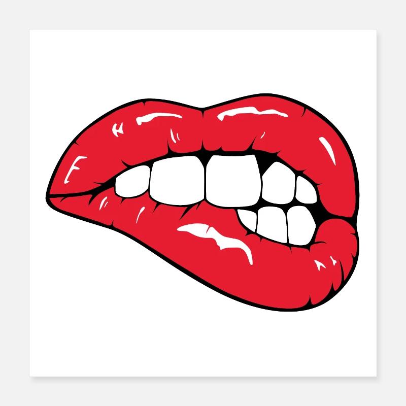 Red lips Poster 16" x 16" (40x40 cm)