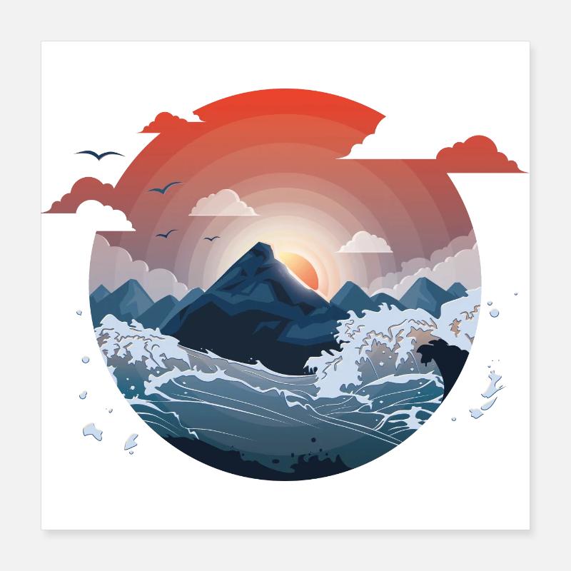 Circondato dalla tempesta Poster 40x40 cm