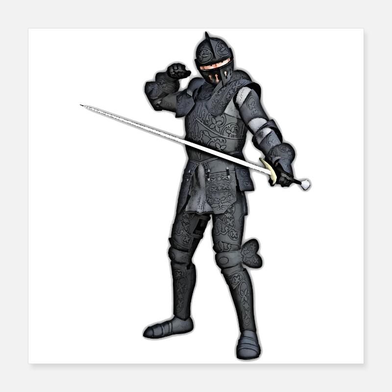 Ritter Poster 40x40 cm