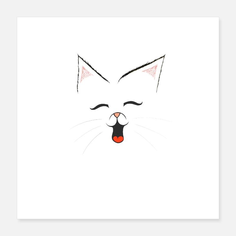 Süßes und glückliches kleines Fuchslächeln Poster 40x40 cm