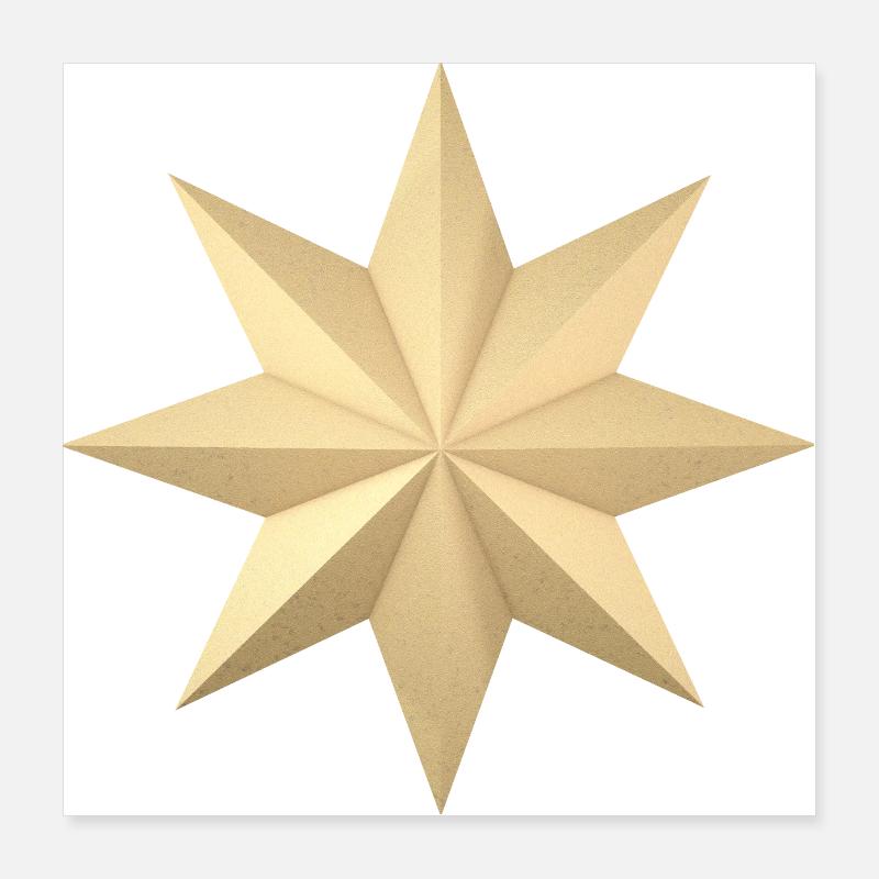 3d christmas star Poster 16" x 16" (40x40 cm)
