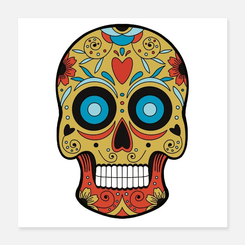 Mexican skull Poster 16" x 16" (40x40 cm)