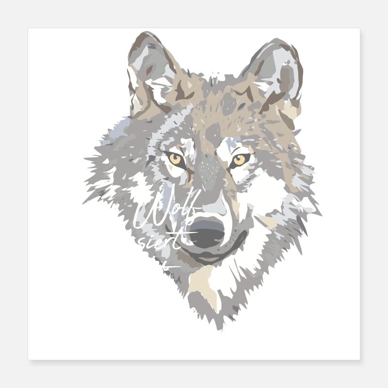 Le loup Poster 40 x 40 cm