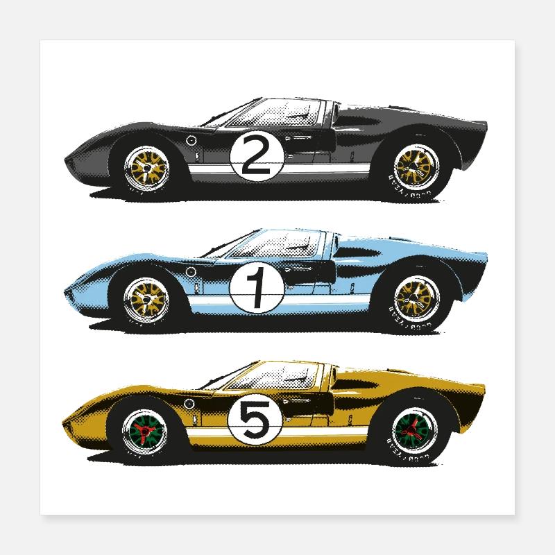 GT40 Poster 16" x 16" (40x40 cm)