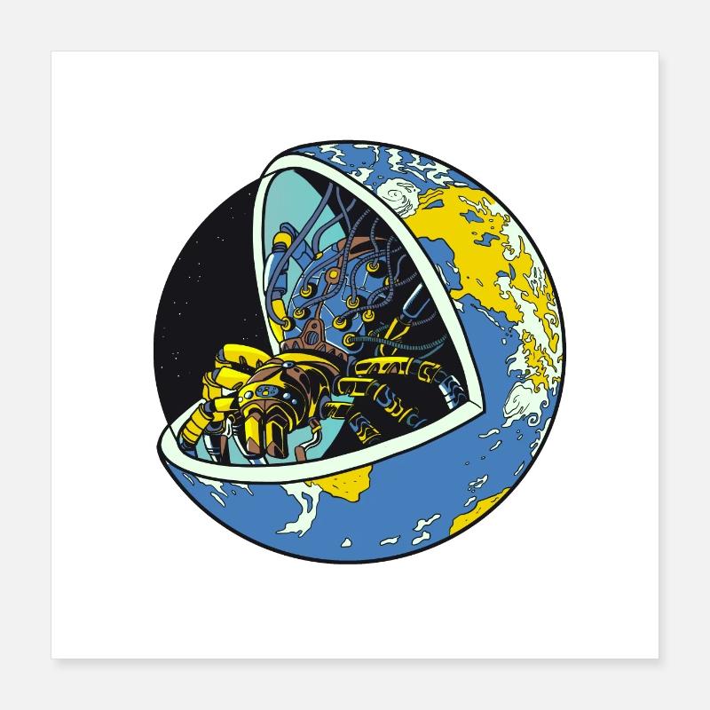 Spider Earth Poster 16" x 16" (40x40 cm)