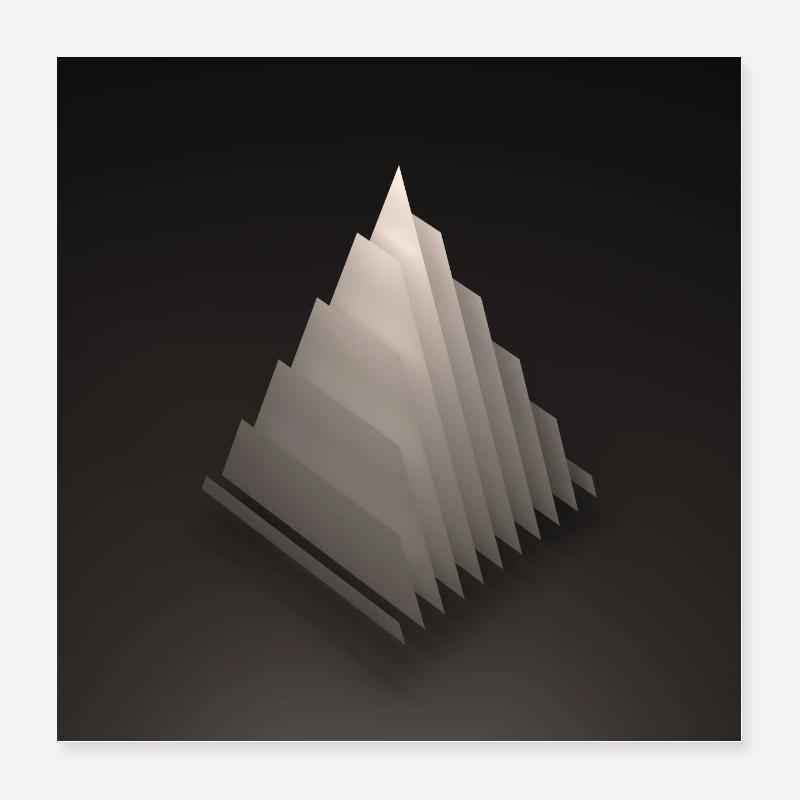 Corps géométrique: pyramide Poster 40 x 40 cm