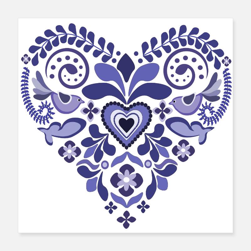 Herz Poster 40x40 cm