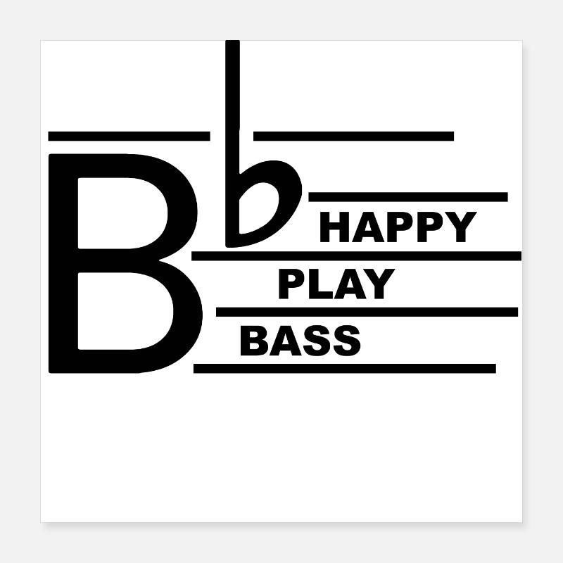 Soyez heureux basse Poster 40 x 40 cm