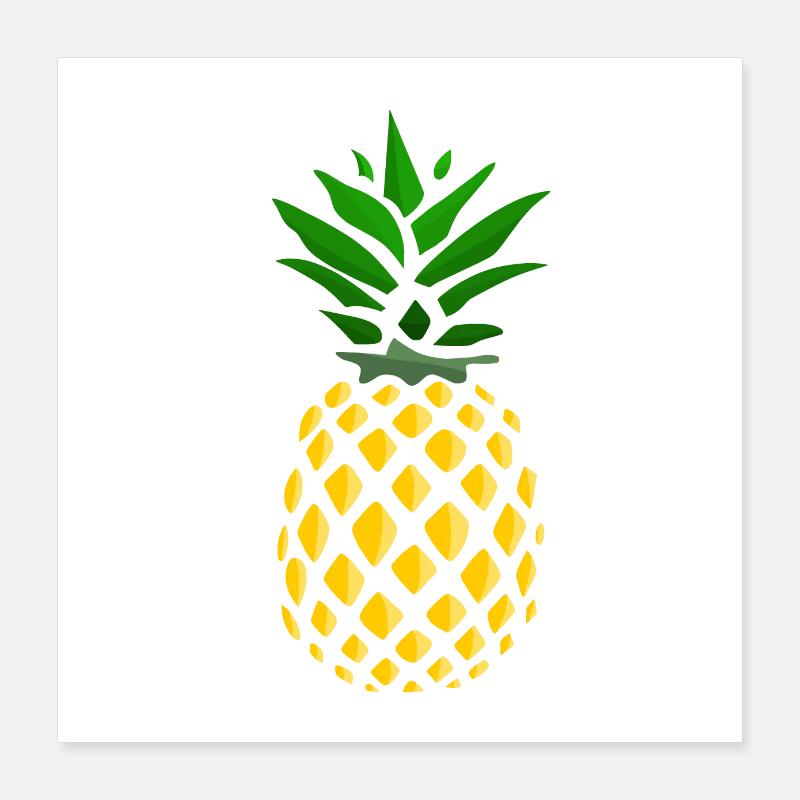 Ananas doré Poster 40 x 40 cm