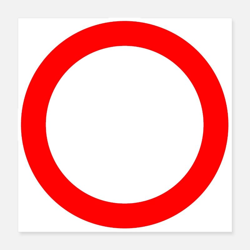 Panneau de signalisation circulaire modèle Poster 40 x 40 cm