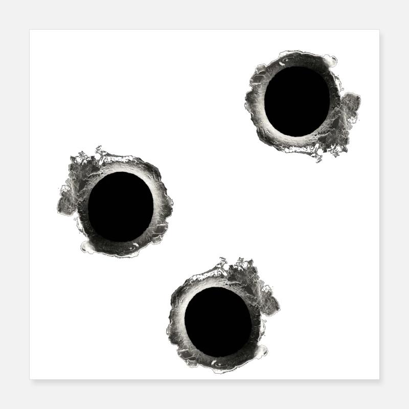 Coups de feu Poster 40 x 40 cm