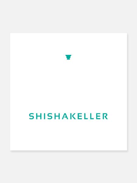 Shishakeller weiß/türkis - Poster 40x40 cm - Weiß