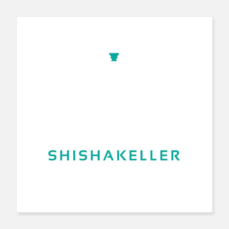 Cave à chicha blanc / turquoise Poster 40 x 40 cm