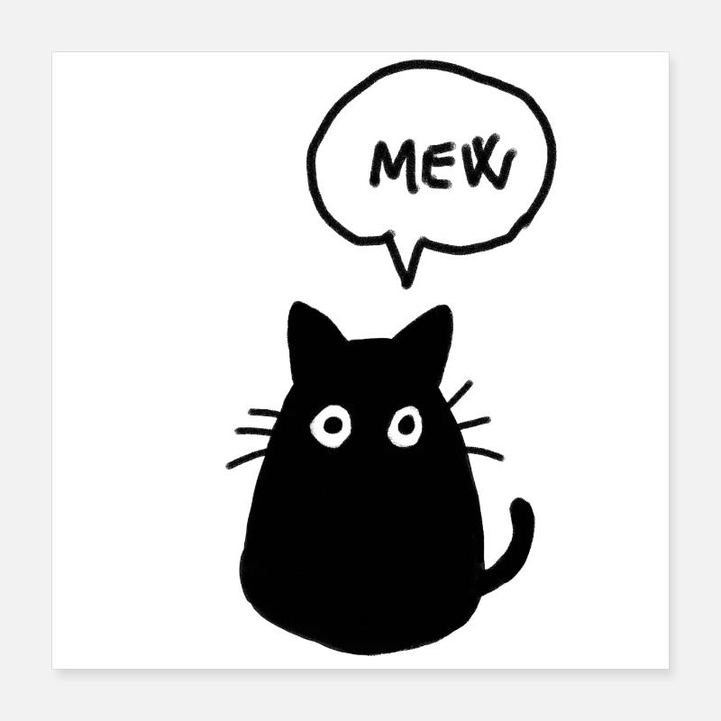 Chat Poster 40 x 40 cm