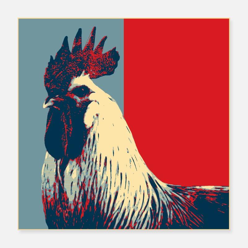 Coq Poster 40 x 40 cm