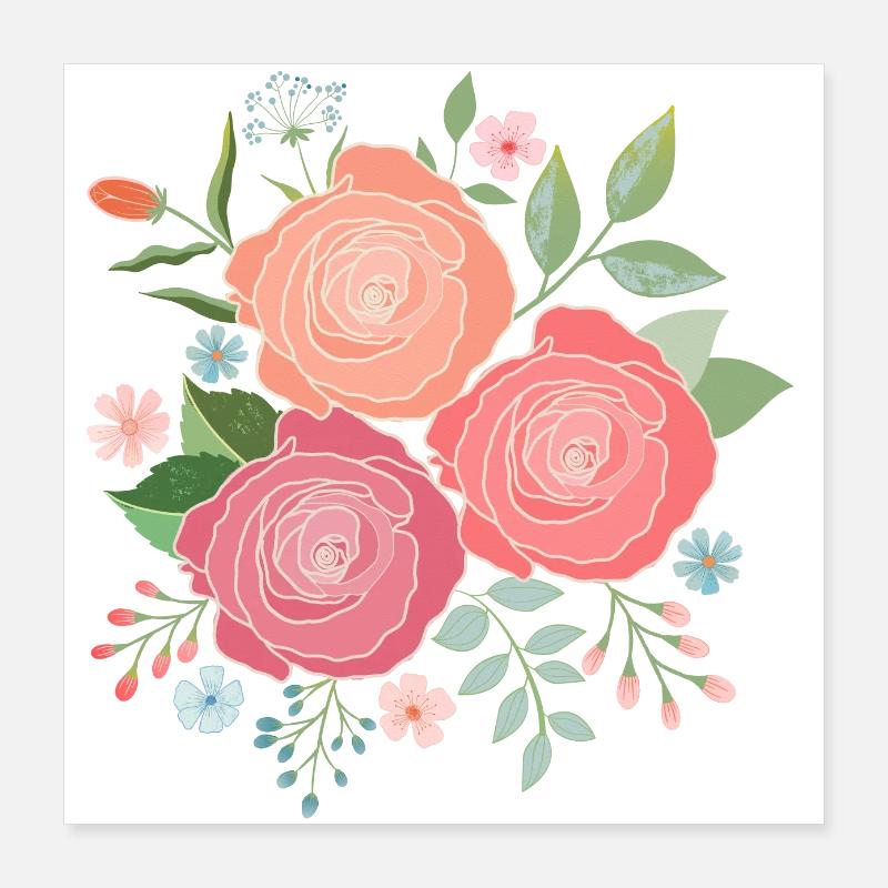 Magia floreale Poster 40x40 cm