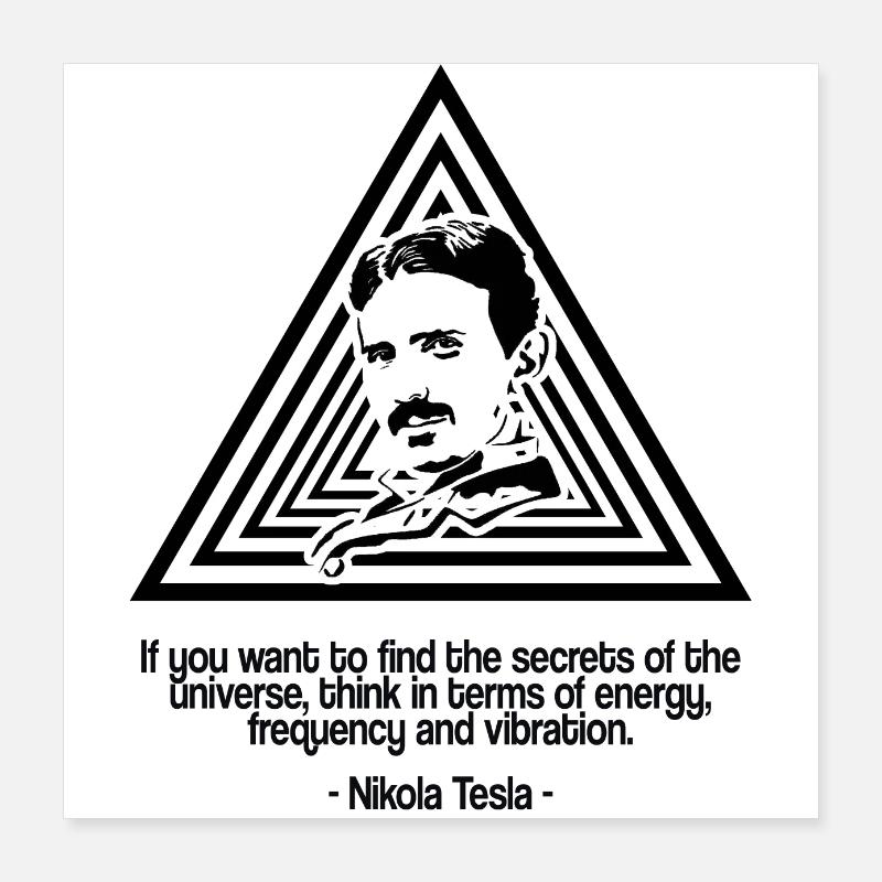 Nikola Tesla Poster 40 x 40 cm