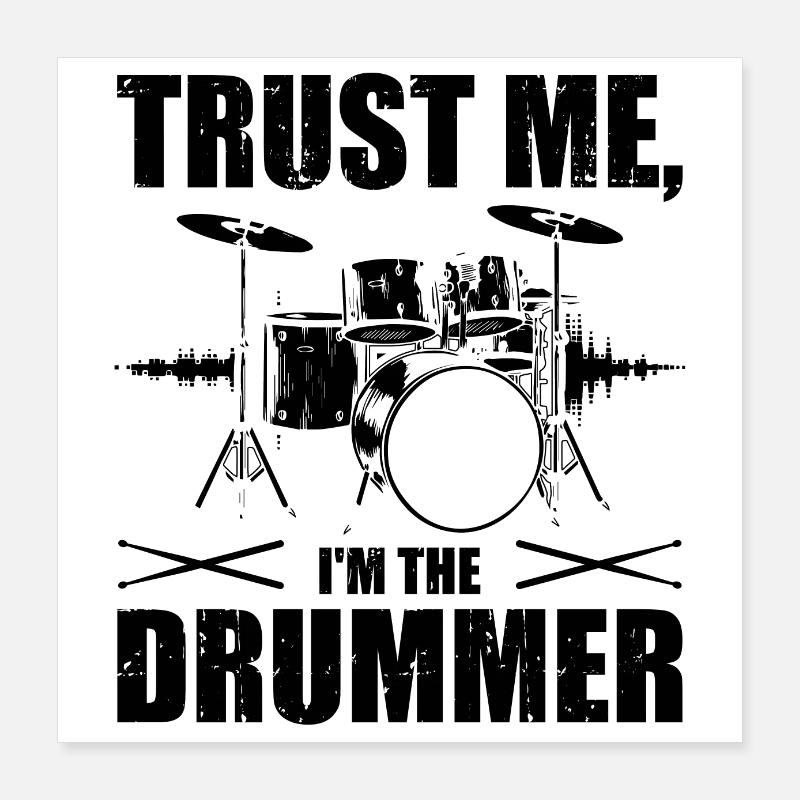 Drummer Poster 40x40 cm