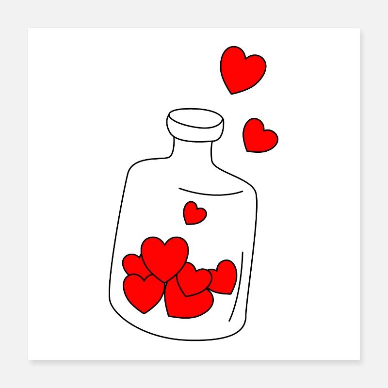 bouteille Poster 40 x 40 cm