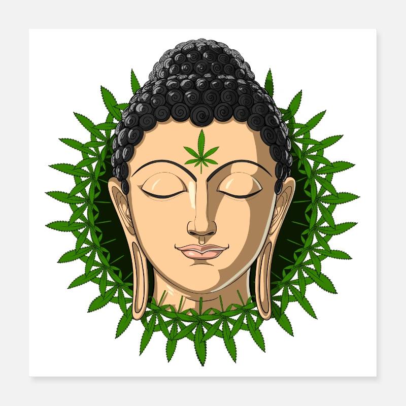 Unkraut Buddha Stoner Poster 40x40 cm