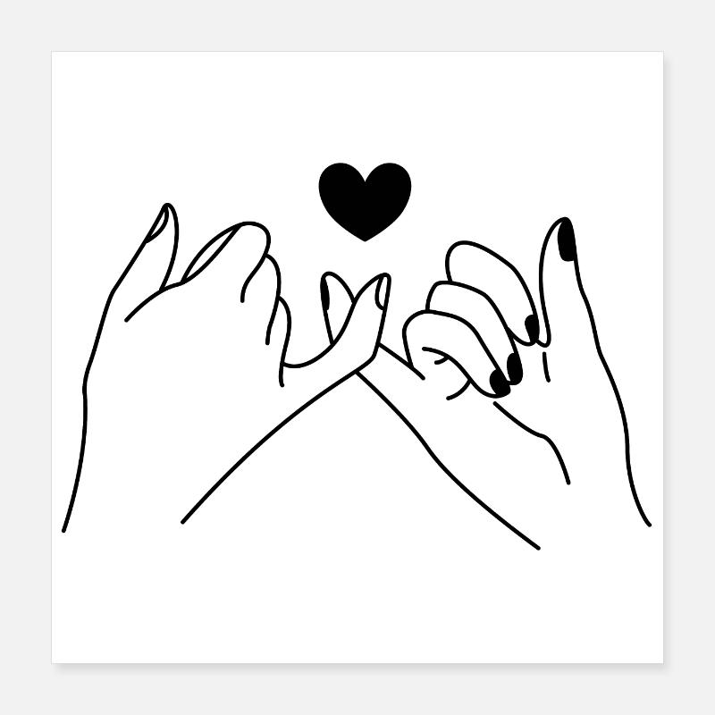 mains Poster 40 x 40 cm