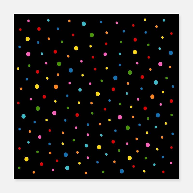 Confetti pattern colorful carnival Poster 16" x 16" (40x40 cm)