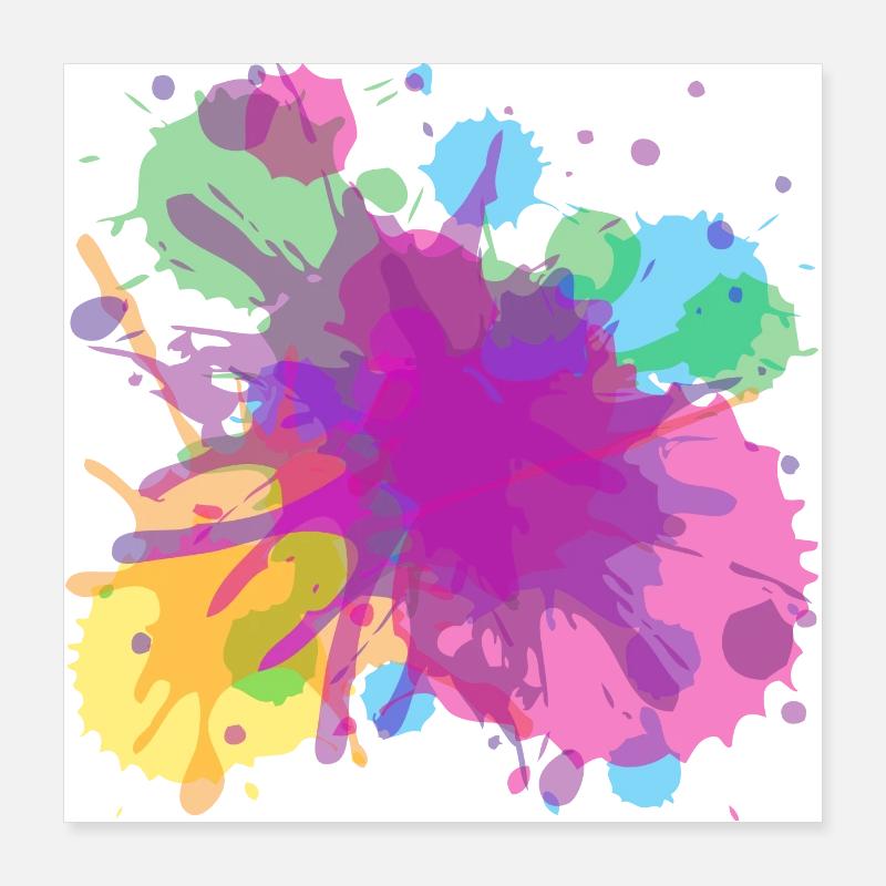 Farbspritzer, Splash, modern Poster 40x40 cm