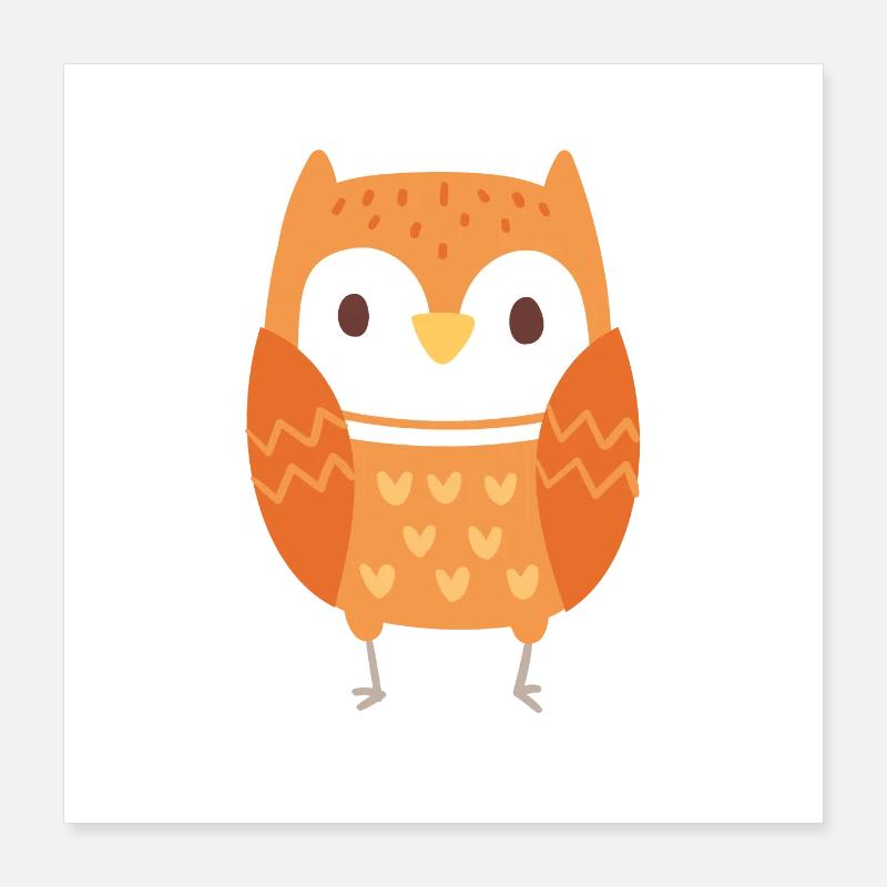 hibou Poster 40 x 40 cm