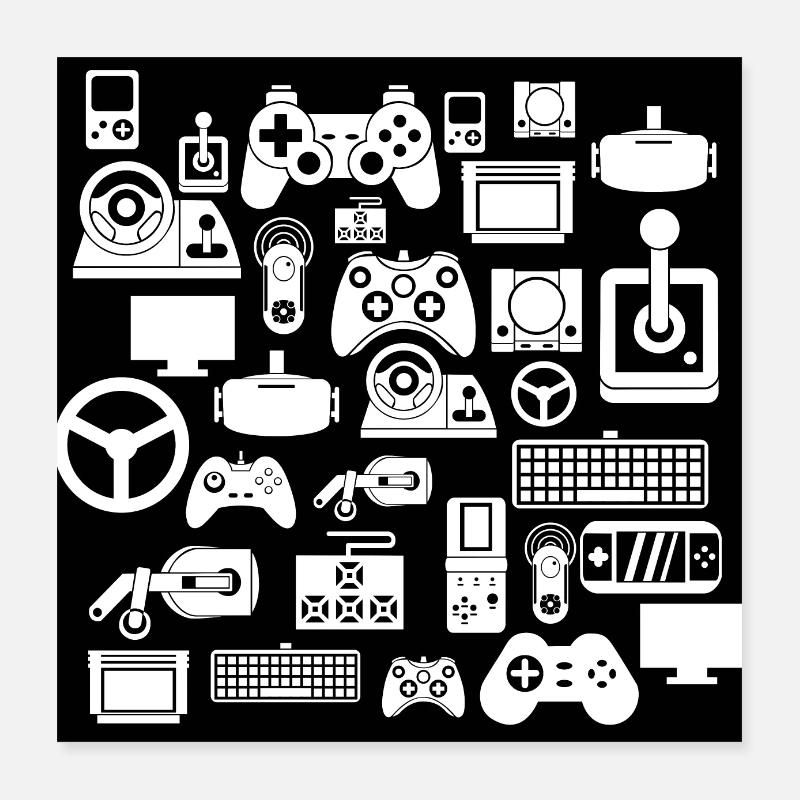 Gaming Muster Poster 40x40 cm